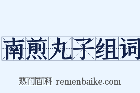 南煎丸子组词是什么意思的图片